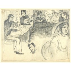 Alois Wierer - Zola - Zabiják - kresba tužkou, 1908