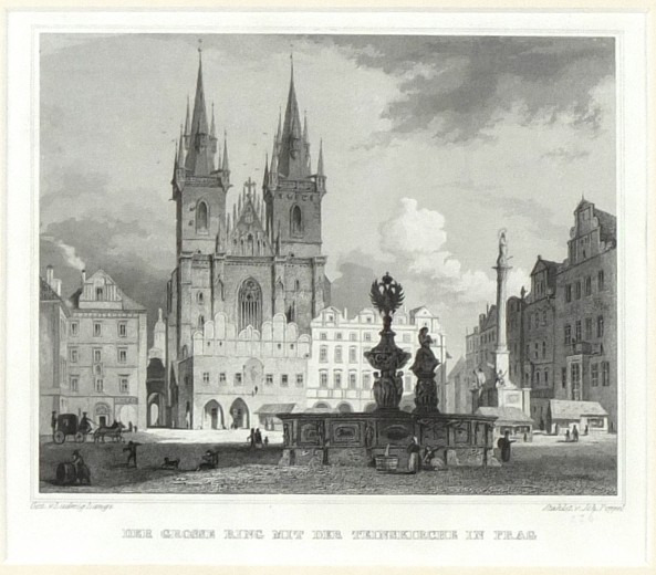 Der Grosse Ring mit der Teinskirche in Prag