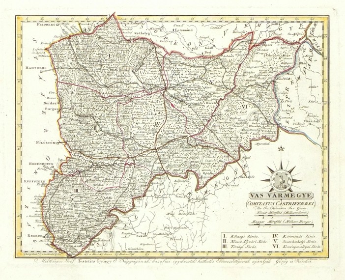 Hungary - Vas County - copperplate map, Görög, 1802