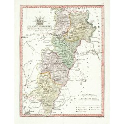 Südwestrumänien - Krassó Vármegye - Kupferstich Karte, Görög, 1802