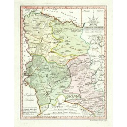 Serbia, Romania - Torontál Vármegye - copperplate map, Görög, 1802