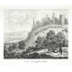 Teplice - Doubravská hora, litografie, Kunike, 1830, Ansicht der Ruine des Teplitzer Schlosses
