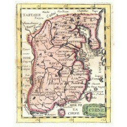 China - Chine, Kupferstich Karte, Duval, 1676