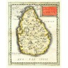 Cejlon, Srí Lanka - Isle de Ceilan, mědirytina, mapa, Duval, 1676
