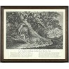 Ridinger - Deer - Ein Stuck Wild in der Ruhe, copperplate engraving, 1736