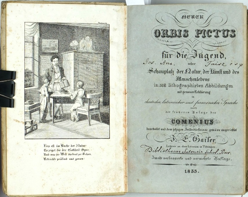 Komenský, Gailer - Neuer Orbis Pictus für die Jugend, Reutlingen, Mäcken, 1833