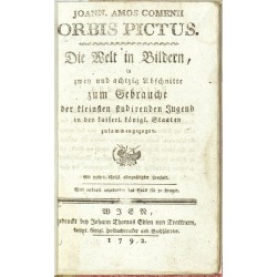 Komenský - Orbis Pictus. Die Welt in Bildern, Vídeň, 1792