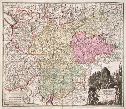 Principali dignitate gaudens Comitat. Tirolis Episcopat. Tridentium et Brixensem ut et - Old maps for sale
