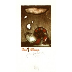 Vladimír Suchánek, Ex Libris Lyra Pragensis, litografie, 1982