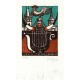 Josef Liesler, Ex Libris Lyra Pragensis, litografie, 1976