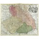 Čechy, Morava, Slezsko a Lužice - Regni Bohemiae, Silesiae, Moraviae et Lusatiae, mědirytina, mapa, Homann, 1715