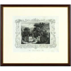 Prag - Der Alte Jüdische Friedhof, Stahlstich, Kandler, Merckel, 1850