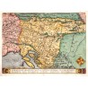 Slovinsko, Srbsko, Chorvatsko, Bosna, Istrie - Schlavoniae, Croatiae ..., mědirytina, mapa, Ortelius, 1570