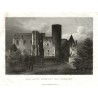Jindřichův Hradec - Das alte Schloss von Neuhaus, ocelorytina, 1840