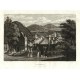 Karlovy Vary - Carlsbad vom Wege nach Hammer, ocelorytina, 1840