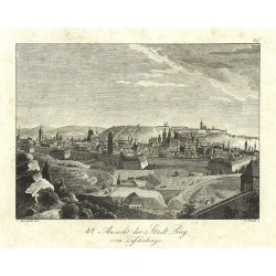 Praha - Pluth, 4te Ansicht der Stadt Prag vom Žisskaberge, ocelorytina, 1820