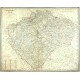 Historická mapa Čech - Palacký, Kalousek, 1847, Praha, 1876