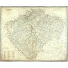 Historická mapa Čech - Palacký, Kalousek, 1847, Praha, 1876