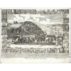 Wambierzyce - Prospect von Albendorf nach Orient, copperplate engraving, 1831