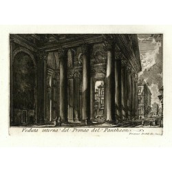 Piranesi - Rom - Pantheon - Veduta interna del Pronao del Pantheon, Radierung, 1756