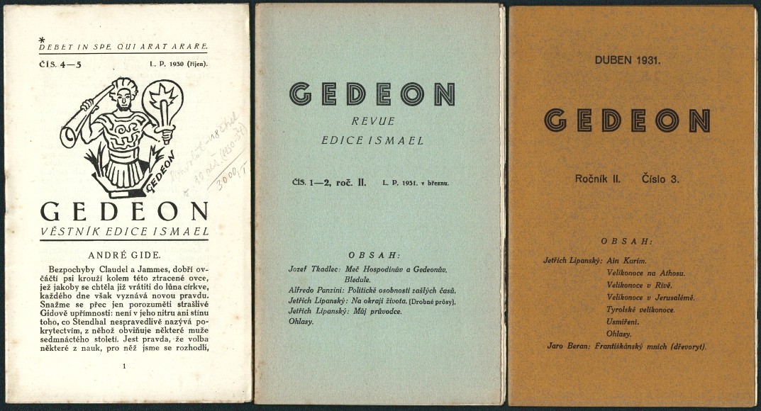 Gedeon - konvolut 18 čísel v 10 sešitech, 1930-1934