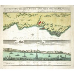Wahran, Algeria - Topographica Repraesentatio Barbarici Portus et Urbis Munitae Oran, copperplate map, Homann, 1732