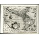 America - Americae Descrip., copperplate map, Mercator, Hondius, Atlas Minor, 1607