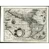 America - Americae Descrip., copperplate map, Mercator, Hondius, Atlas Minor, 1607