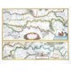 Tractus Rheni et Mosae totusque Vahalis - Stará mapa