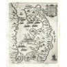 Corfu insula, copperplate map, Camocio, Isole Famose, 1571