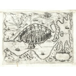 Chalkis, Euboia - Citta di Negroponte, mědirytina, Camocio, Isole Famose, 1571