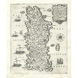 Kreta, Griechenland - Candia vel Creta insula, Kupferstich Karte, Camocio, Isole Famose, 1571