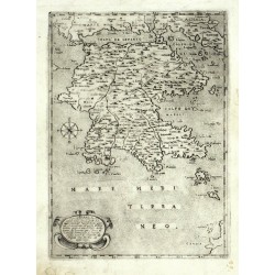 Peloponnes, Griechenland, Morea Peninsula, Kupferstich Karte, Camocio, Isole Famose, 1571