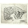 Cephalonia, Greece - Cefalonia Insula, copperplate map, Camocio, Isole Famose, 1571