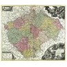 Čechy - Mappa Geographica Totius Regni Bohemiae - mapa, mědirytina, Lotter, 1750