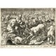 Bull Fights - Sic ferus exardet, copperplate engraving, Stradanus, Galle, 1600
