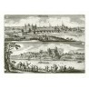 Aschaffenburg a Hanau-Steinheim, mědirytina, Merian, 1650