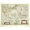 Mediolanum Ducatus - Milán, Lombaride, mapa. mědirytina, Blaeu, 1630