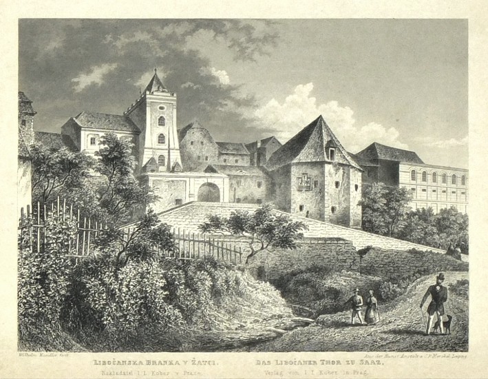 Libočanská branka v Zatci. Das Libočaner Thor zu Saaz