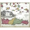 Kréta - Insula Creta hodie Candia, mědirytina, mapa, Homann, 1720