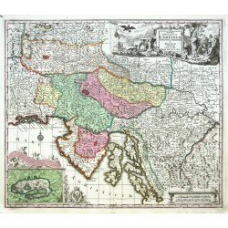 Slovenia, Croatia - Exactissima Ducatus Carniolae ... delineatio, copperplate map, Seutter, 1740