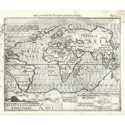 Die Welt - Designatio Orbis Christiani, Kupferstich Karte, Mercator, Hondius, Atlas Minor, 1609