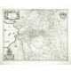 Overijssel - Transiselania Dominium vernaculae Over-Yssel, mědirytina, mapa, Blaeu, 1640