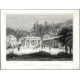 Mariánské Lázně. Křížový pramen - Der Kreuzbrunnen á Marienbad, ocelorytina, Würbs, Poppel, 1850