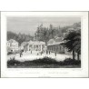 Mariánské Lázně. Křížový pramen - Der Kreuzbrunnen á Marienbad, ocelorytina, Würbs, Poppel, 1850