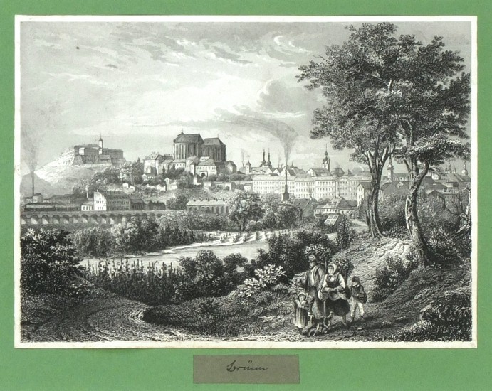 Brno - Brünn, ocelorytina, 1840