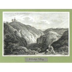 Praha - Prokopské údolí - St. Procop bei Prag, ocelorytina, 1841