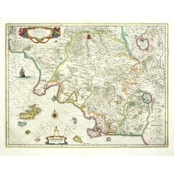 Territorio di Siena et Ducato di Castro, Kupferstich Karte, Blaeu, 1644
