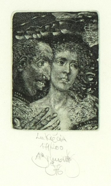 Albín Brunovský - Lukrécia - Ex Libris Lyra Pragensis, lept, 1976