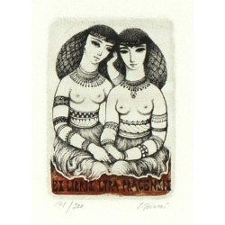 Ludmila Jiřincová - Exlibris Lyra Pragensis, lept, 1977